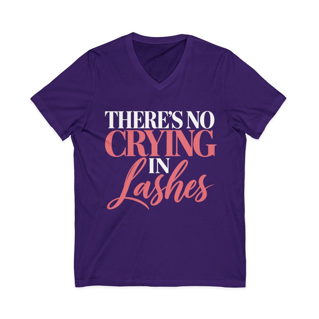 There’s No Crying in Lashes – V-Neck Tee
